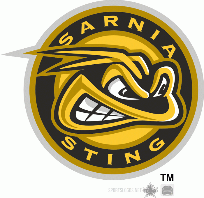 Sarnia Sting 2006-2009 alternate logo iron on heat transfer